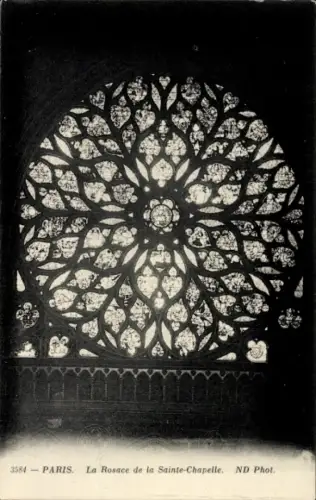 Ak Paris I Ile de la Cité, Sainte Chapelle, Rosettenfenster