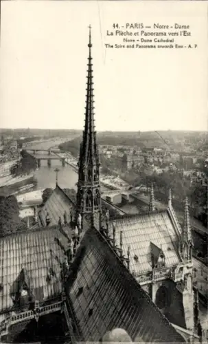Ak Paris I Ile de la Cité,  Panorama von Notre-Dame