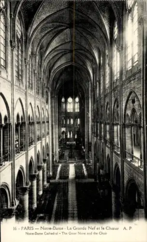 Ak Paris I Ile de la Cité, Notre-Dame, Innenansicht