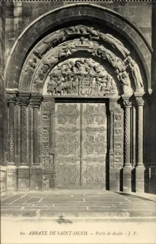 Ak Seine Saint Denis, Abtei, Rechtes Portal