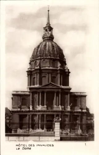 Ak Paris VII. Arrondissement Palais Bourbon, Hotel des Invalides, Le Dome