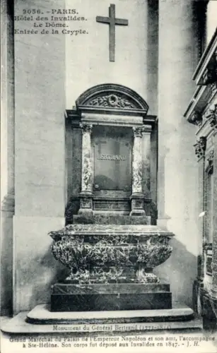 Ak Paris VII, Hotel des Invalides, Invalidendom, Krypta, Denkmal von General Bertrand