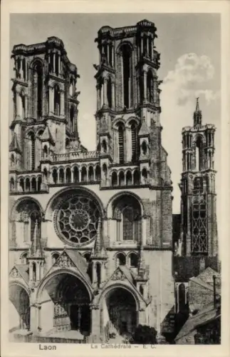 Ak Laon Aisne, Kathedrale, Front