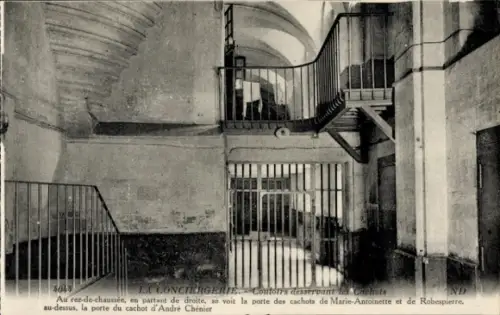 CPA Paris I, Île de la Cité, La Conciergerie, Couloirs desservant les Cachots