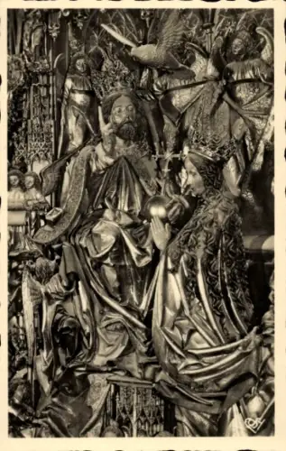 Ak St. Wolfgang im Salzkammergut Oberösterreich, Darstellung der Krönung Marias, Christus, Engel,