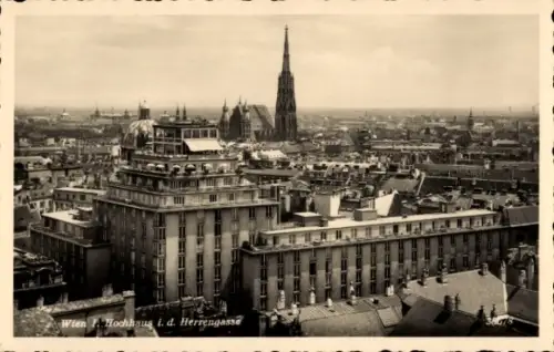 Ak Wien 1 Innere Stadt,  Hochhaus i. d. Herrengasse, Stadtansicht,  Architektur