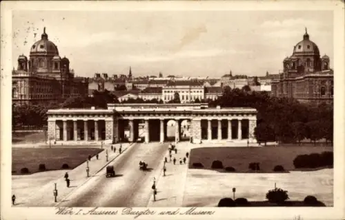Ak Wien 1 Innere Stadt, Ausseres Burgtor, Museen,   Ansicht