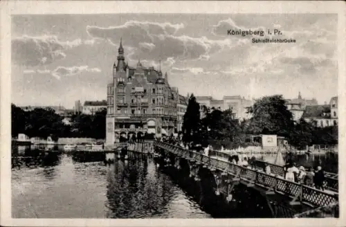 Ak Kaliningrad Königsberg Ostpreußen, Schloßteichbrücke