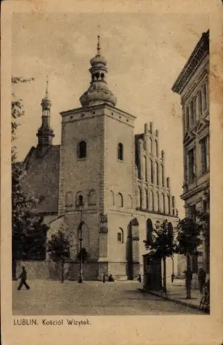 Ak Lublin Polen,  Kościół Wizytek,  Architektur, 