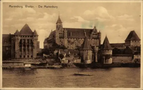 Ak Marienburg Malbork Westpreußen,  Westpreußen, Burg, Wasser, 