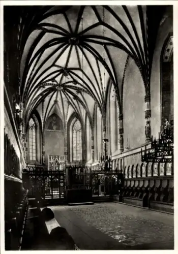Ak Marienburg Malbork Westpreußen, Marienburg, Marientirche im Hochschloß, Blick nach Osten