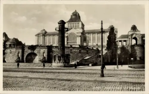 Ak Szczecin Stettin Pommern,  Hakentamas und Museum,  Architektur, keine Personen, keine Hakenkre