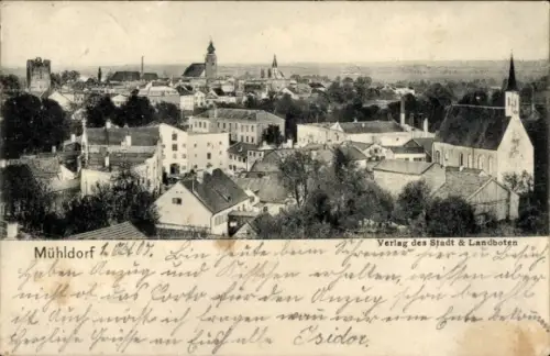 Ak Mühldorf am Inn Oberbayern,  Stadtansicht, Verlag des Stadt & Landboten