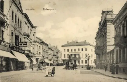 Ak Iserlohn im Märkischen Kreis, Kaiserplatz, Geschäft Gebrüder Kaufmann