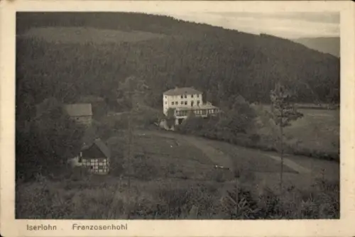 Ak Iserlohn im Märkischen Kreis,  Franzosenhohl, Landschaft, Gebäude, Wald