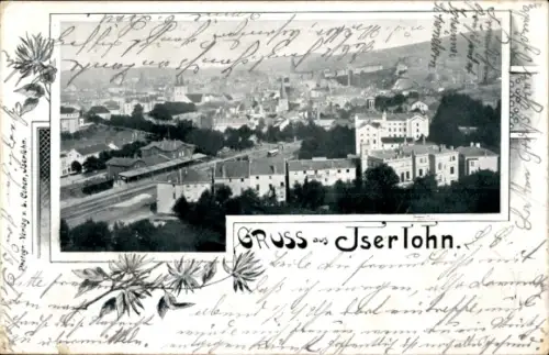 Ak Iserlohn im Märkischen Kreis, Franzosenhohl, Schwarz-Weiß-Bild von  Schriftzug 'GRUSS aus Jser