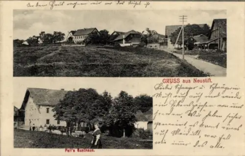 Ak Neustift im Stubaital Tirol, Dresdner Hütte, Landschaft mit Häusern, Pell's Gasthaus, Gruß aus