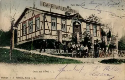 Ak Bad König im Odenwald Hessen, Café Waldesruh