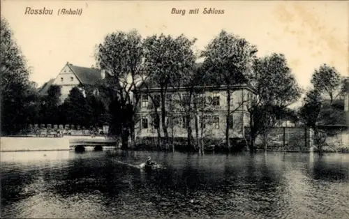 Ak Roßlau an der Elbe Anhalt, Burg mit Schloss