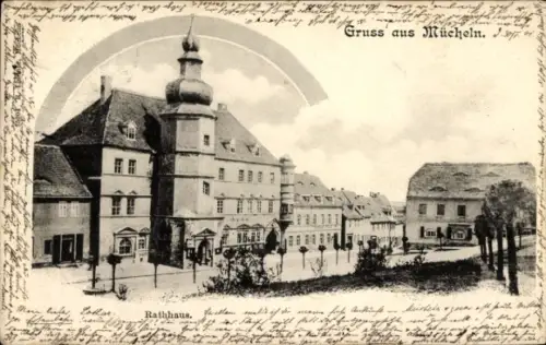 Ak Mücheln im Saalekreis, Gruss aus  Rathaus,  Architektur, 
