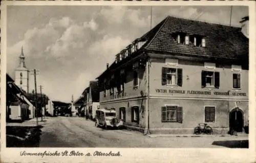Ak Otterbach St. Florian am Inn Oberösterreich, Sommerfrische  Viktor Rathkolb, Fleischhalle, Vie