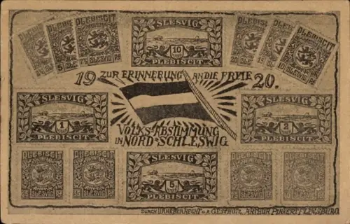 Briefmarken Ak Freie Volksabstimmung in Nord-Schleswig 1920, Slesvig Plebiscit