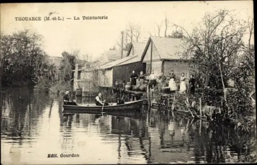 Ak Thouarcé Maine et Loire, La Teinturerie, Barque