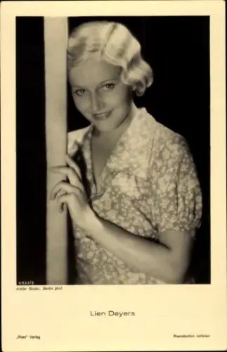 Ak Schauspielerin Lien Deyers, Ross Verlag 6922/3