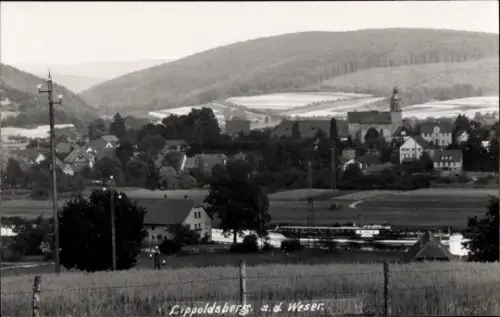 Foto Ak Lippoldsberg Weserbergland, Teilansicht