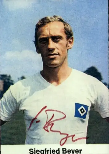 Autogrammkarte Fußballer Siegfried Beyer, Hamburger SV, Autogramm