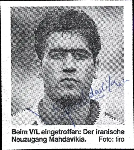 Autogrammkarte Fußballer Mahdavikia, Hamburger SV, Autogramm