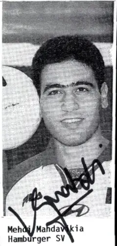 Autogrammkarte Fußballer Mehdi Mahdavikia, Hamburger SV, Autogramm