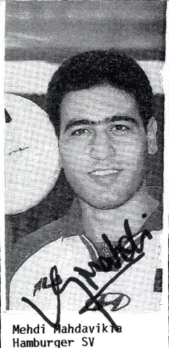 Autogrammkarte Fußballer Mehdi Mahdavikia, Hamburger SV, Autogramm