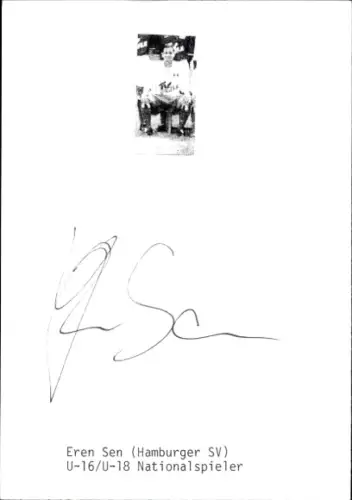 Autogramm Fußballer Eren Sen, Hamburger SV, Portrait