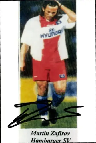 Foto Autogrammkarte Martin Zafirov, Hamburger SV, HSV, Portrait, Autogramm