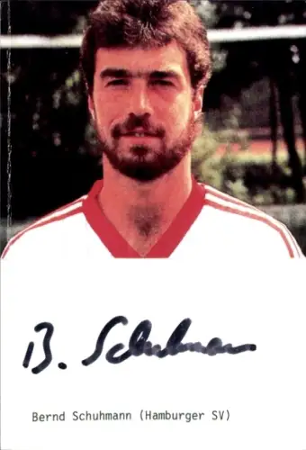 Autogrammkarte Fußballer Bernd Schuhmann, Hamburger SV, Autogramm
