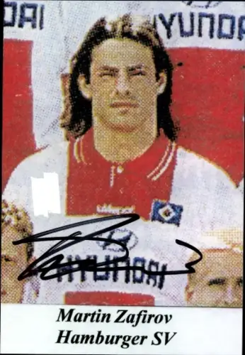 Autogrammkarte Fußballer Martin Zafirov, Hamburger SV, Autogramm