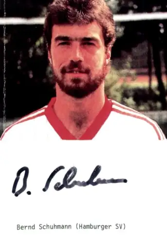 Autogrammkarte Fußballer Bernd Schuhmann, Hamburger SV, Autogramm