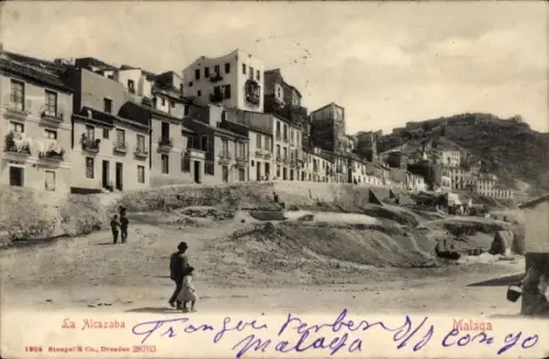 Ak Málaga, Andalucía, España, La Alcazaba