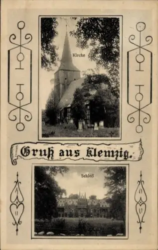 Ak Klępsk Klemzig Polen, Schloss, Kirche