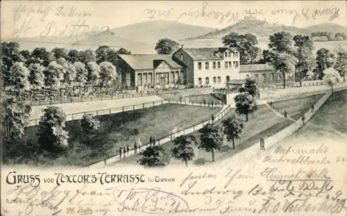 Ak Giessen Gießen an der Lahn Hessen, Texcors-Terrasse