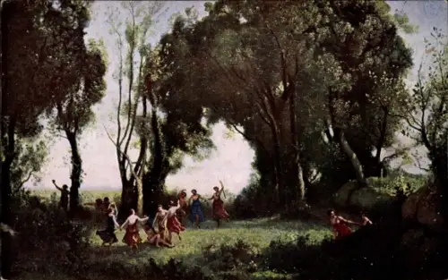 Künstler Ak Corot, Der Morgen