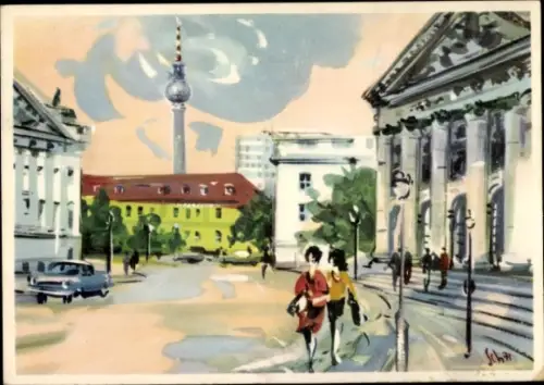 Künstler Ak Berlin Mitte, Sankt-Hedwigs-Kathedrale