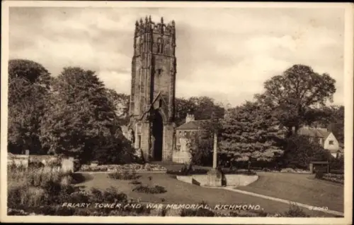 Ak Richmond upon Thames London England, Friary Tower, War Memorial