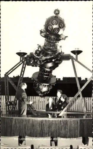 Ak London City England, Planetarium Zeiss Projektor