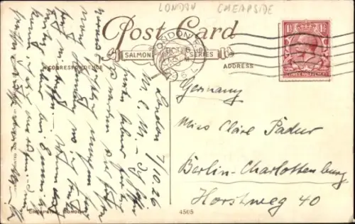 Ak London City England, Cheapside