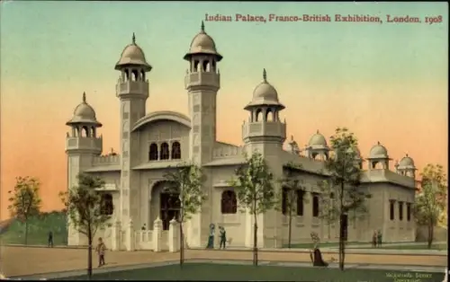 Ak London, Indischer Palast, Franko Britische Ausstellung 1908