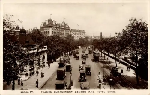 PC London City England, Thames Embankment, Hotel Cecil