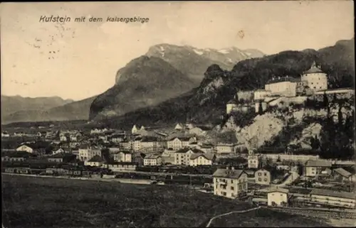 Ak Kufstein in Tirol,  Kaisergebirge, Stadtansicht, 