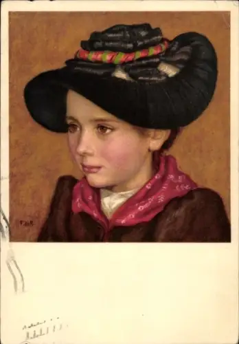 Künstler Ak de Ribaupierre, François, Mädchen aus Evolena